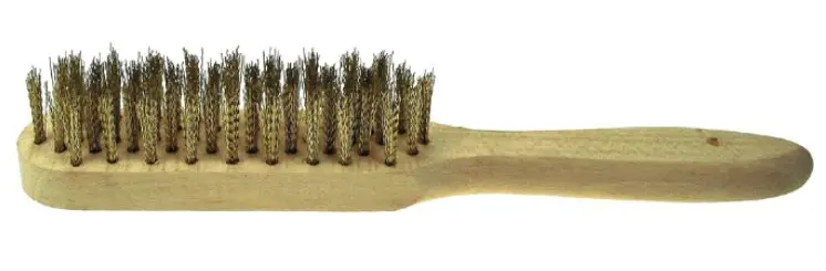 Brosse metallique 5 rangees de fil de laiton 