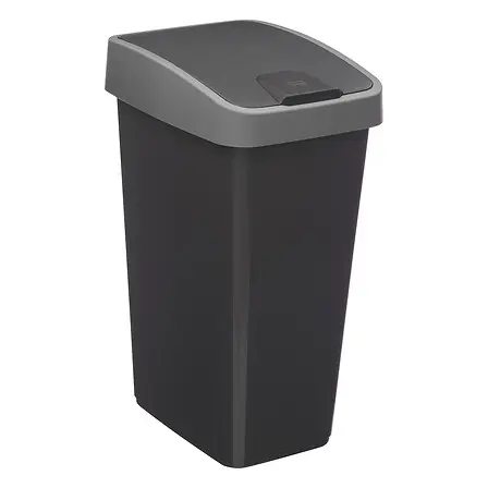 Poubelle 2 ouvertures plastique 25l