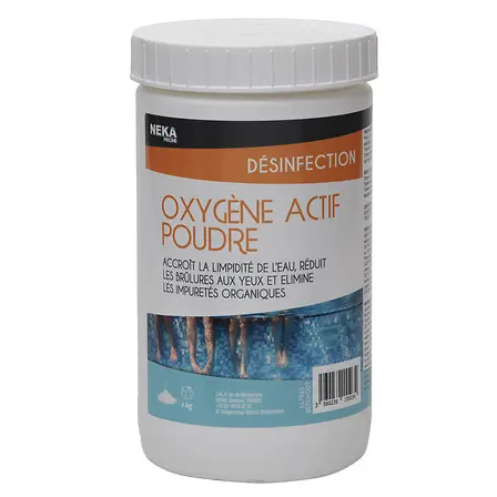 oxygene actif poudre 1kg, blanc 