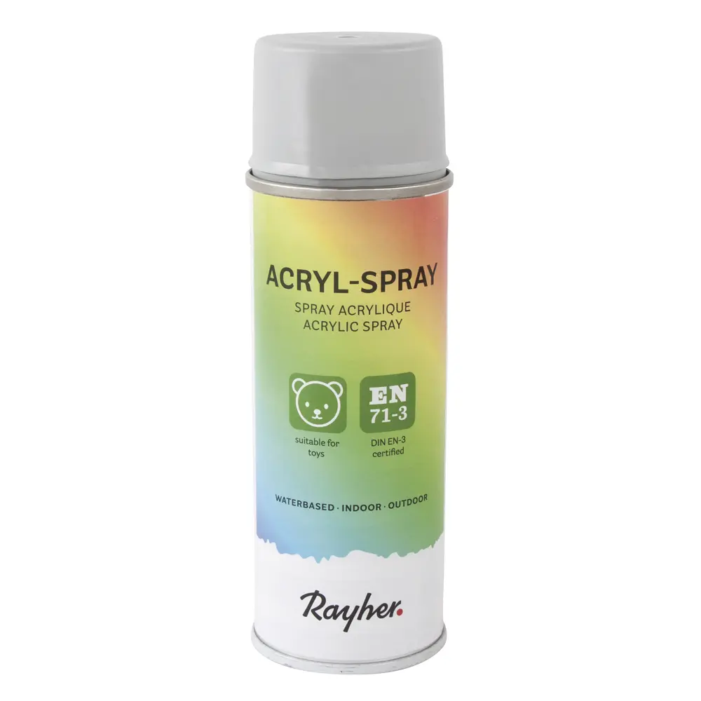 Acrylic Spray Paint, Light Grey, 200ml