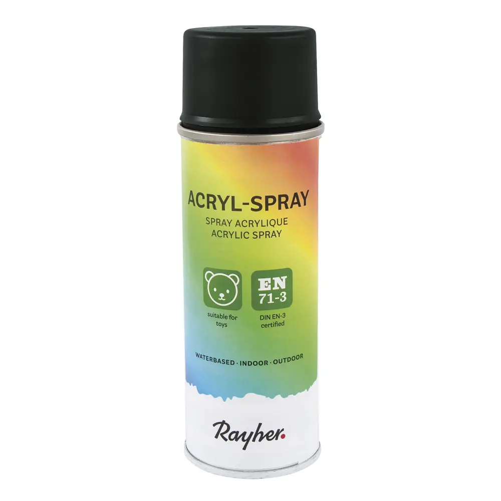[34145576ZEN01] Spray acrylique, noir, 200 ml 