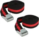[004811ZEN01] Attache à cliquet 2,5 mx 25 mm noir/rouge 2 pièces 