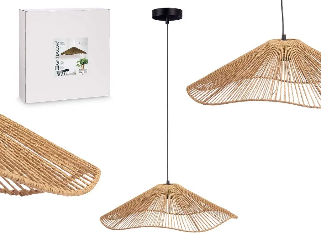 Lampe de plafond 55cm corde volante 