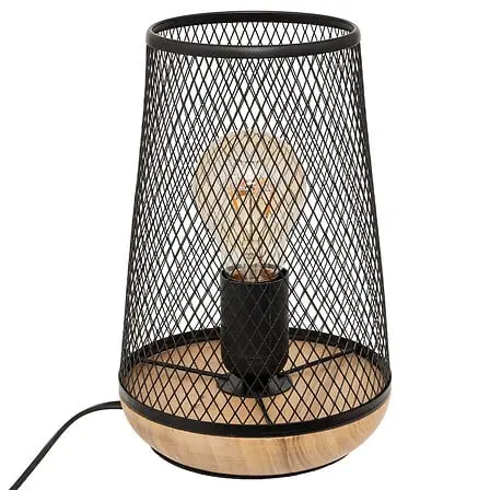 [155530AZEN01] Lampe grill zely nr h24, noir 