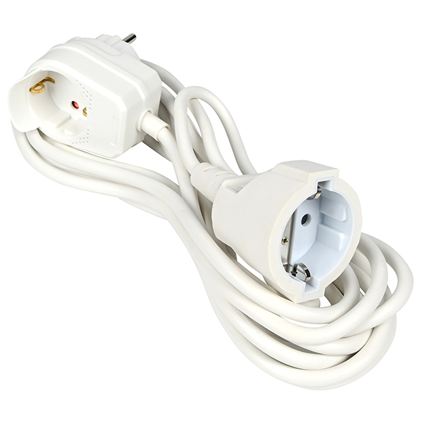 Extension + earth 3 x 1 + socket 5 m