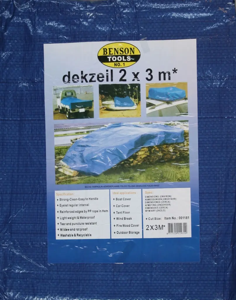 Bâche 2 x 3 m bleue 