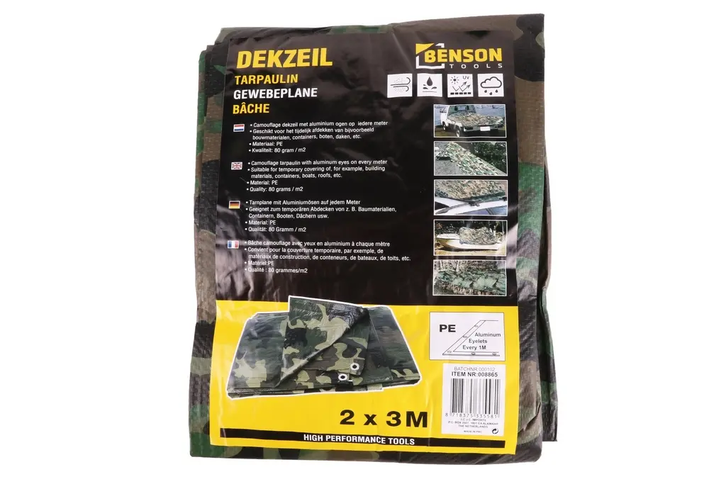 [008865ZEN01] Tarpaulin 2 x 3 m heavy army