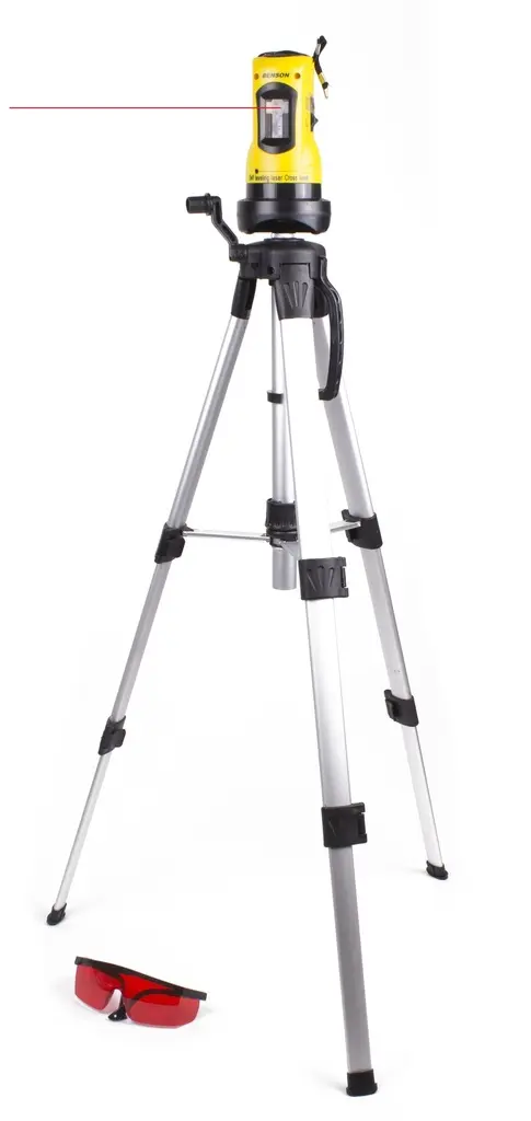 Self-level cross-line laser with tripod