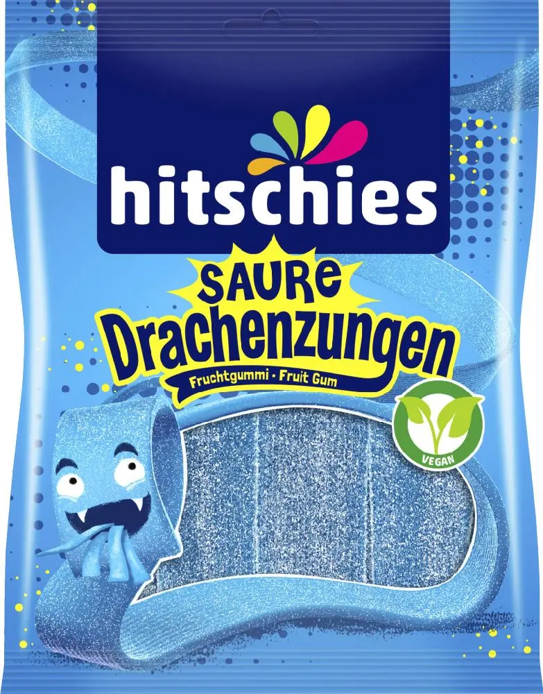 Hitschies langue de dragon bleu sachet 125g 
