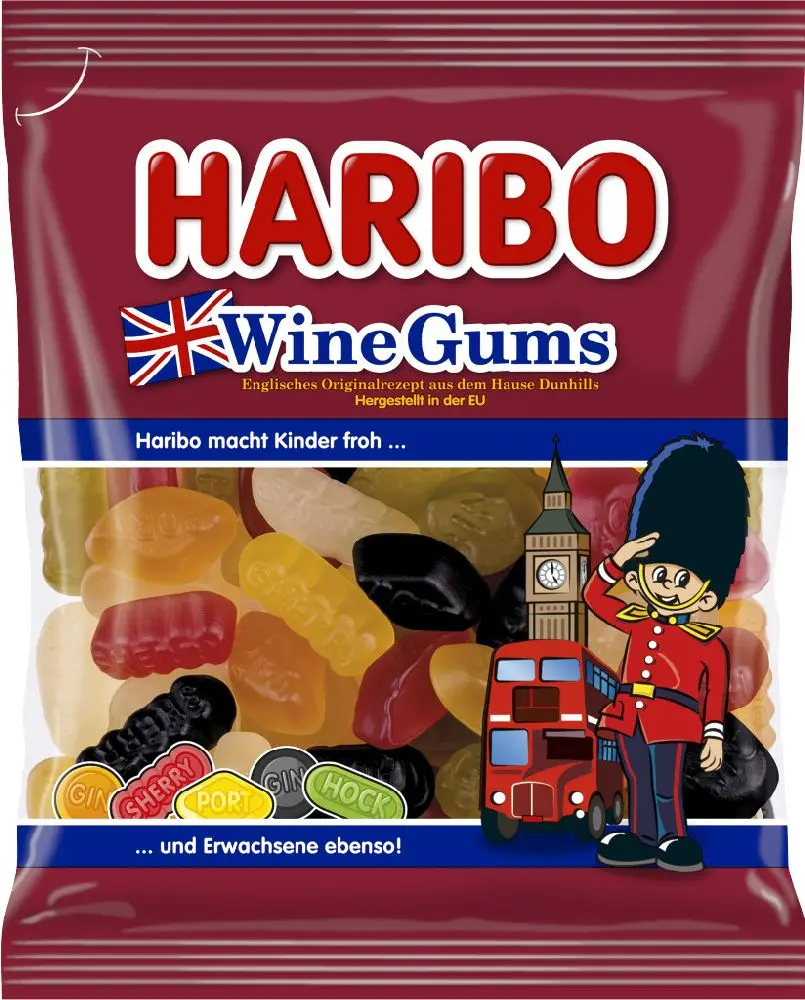 Haribo Wine Gums sachet de bonbons gélifiés 175 g