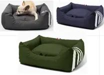 [PET0002-BLEUOUGRIS] PANIER POUR CHIEN AVEC COUVERTURE AMOVABLE 9-15KG