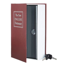 [ZEN07HOP1000291-2] Coffre-fort en forme de livre, 23 x 16 x 6 cm, rou