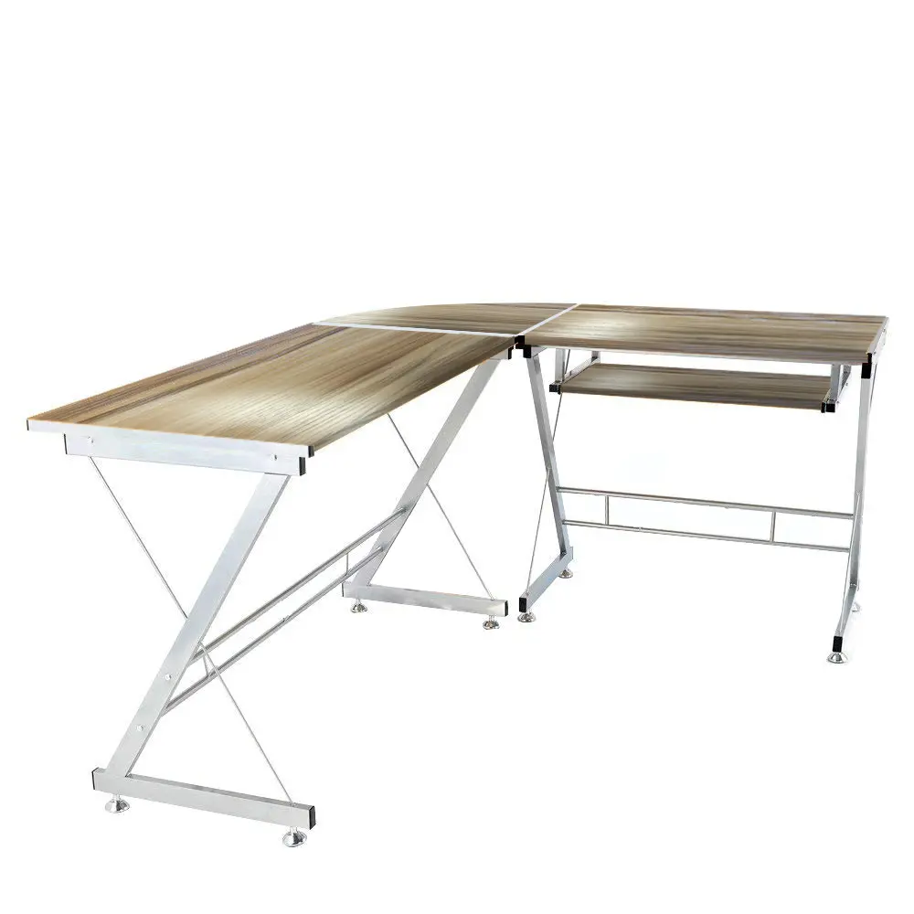 [ZEN07 HOP1000878-2] Table de bureau en L  Bois claire