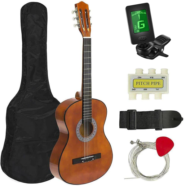 [ZEN07HOP1000982-2] Acoustic guitar set for beginners, liv