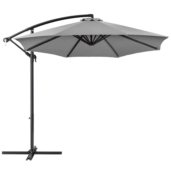 Parasol suspendu 2,8 m, gris