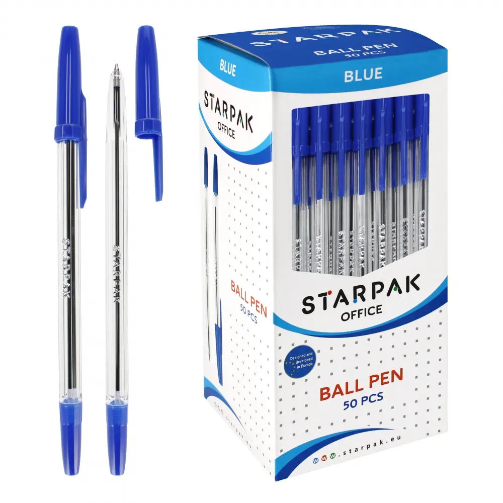 Pack 50 Stylo Starpak Bleu