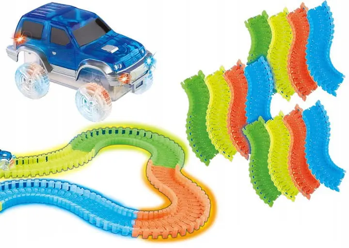 Fluo flexible car racing track