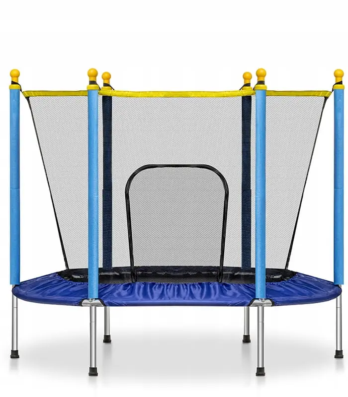 Stable garden trampoline for children with line