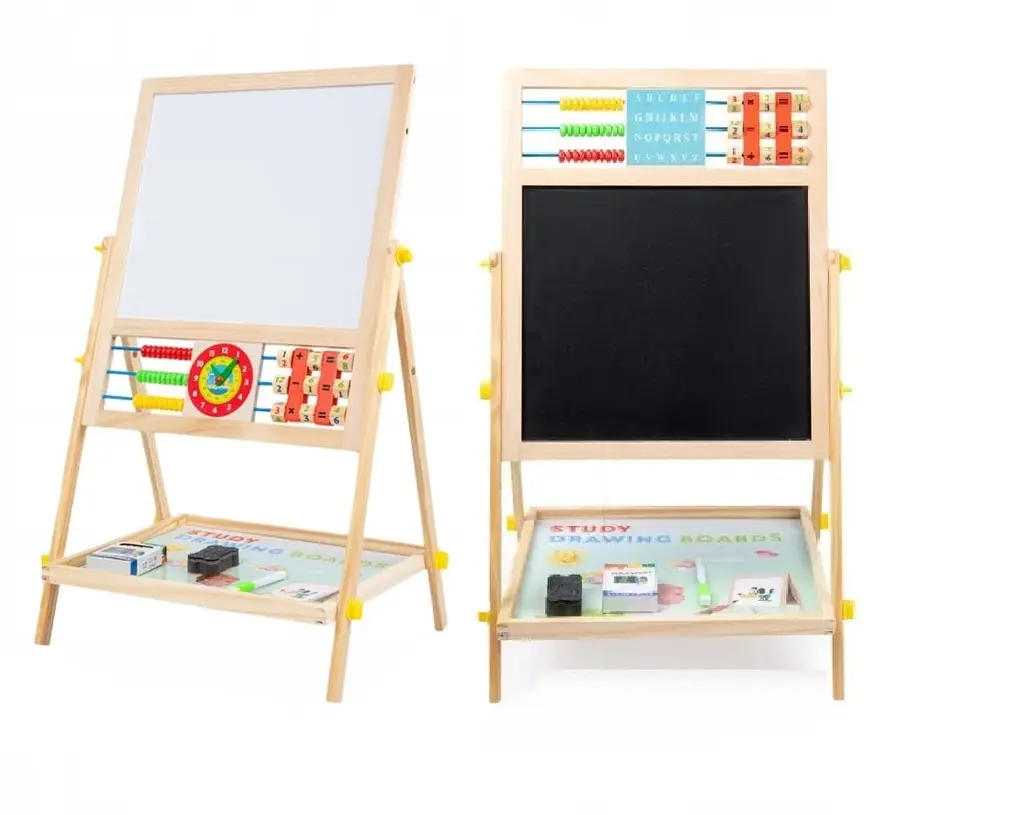 Tableau en bois 6 en 1 craie magnétique chevalet PICOLLO