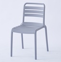 CHAISE TUILERIES EN PLASTIQUE GRIS