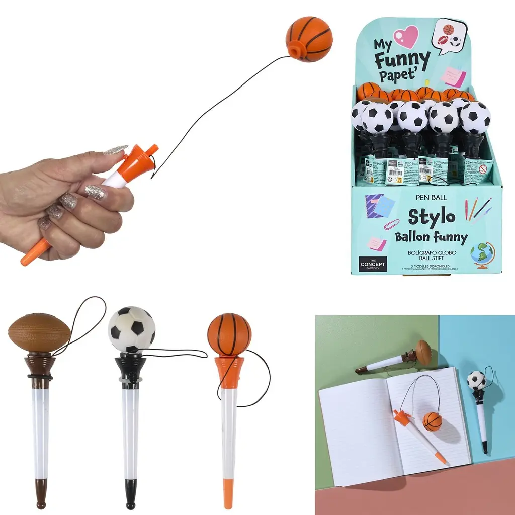 Stylo ballon rugby football basket funny