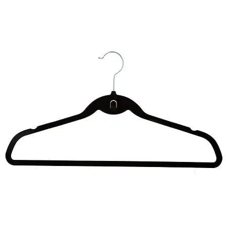 [151525 ZEN06] Set of 8 black velvet hangers