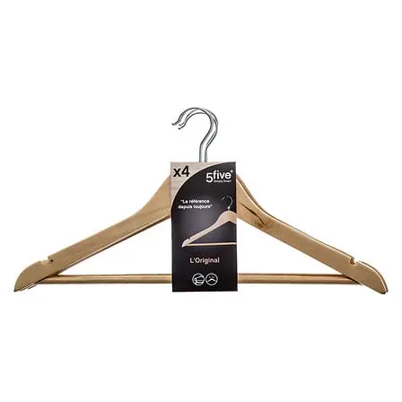 [151504 ZEN06] Set de 4 Cintre bois