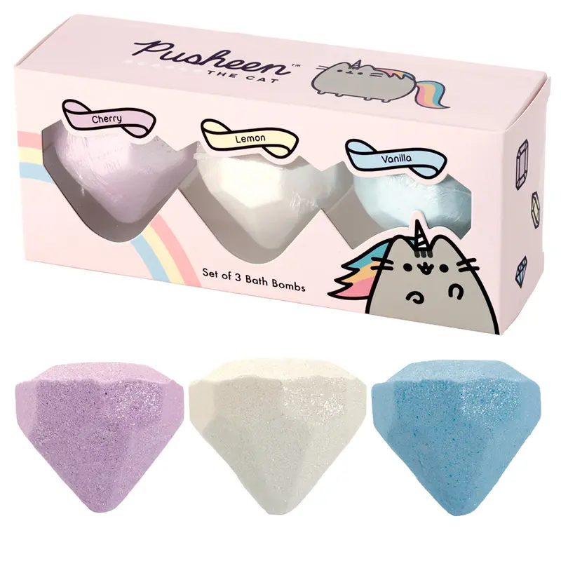 Lot de 3 bombes de bain chat Pusheen 