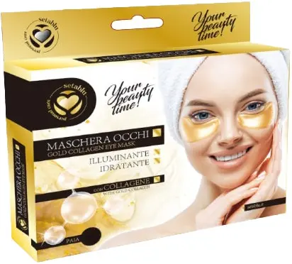 Masque pour les yeux doré - 5 paires