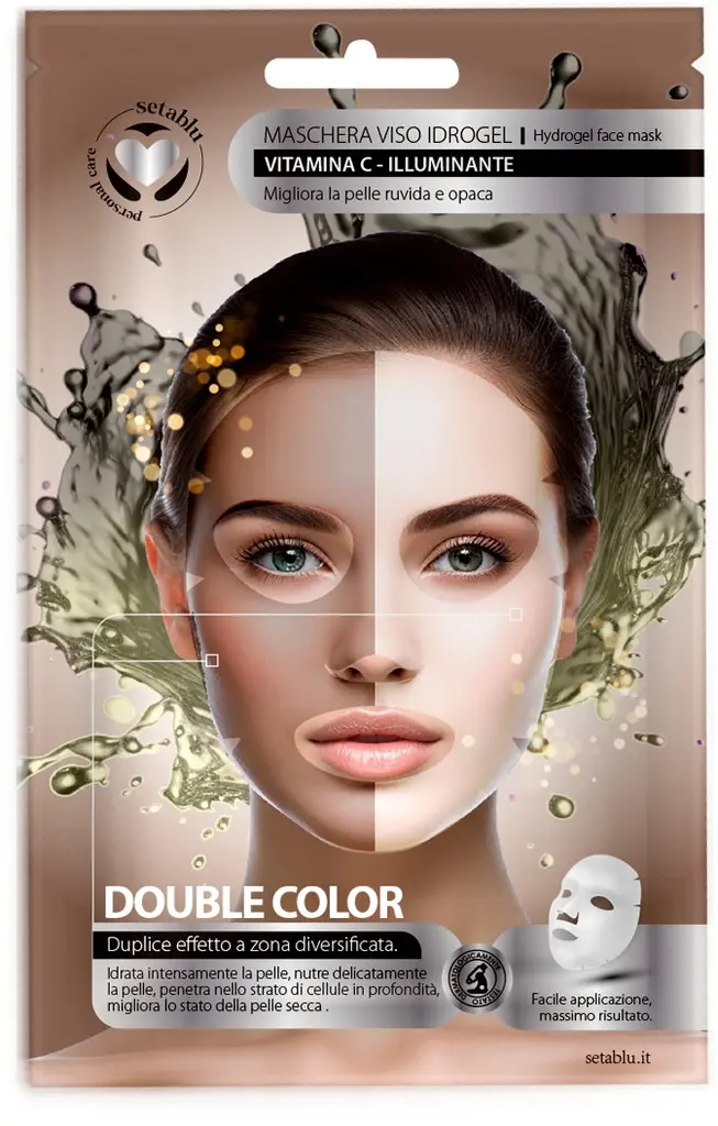 Masque visage eclairant bicolore