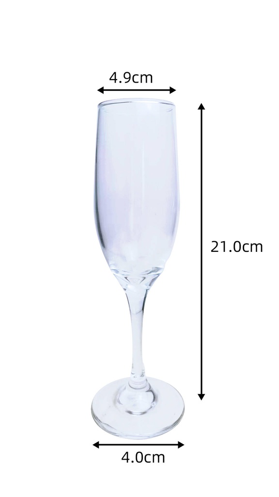 Pack of 6 champagne flutes 215 ml