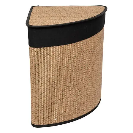 Panier linge 48l angle marron