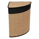 [206945 ZEN06] 48l brown corner laundry basket