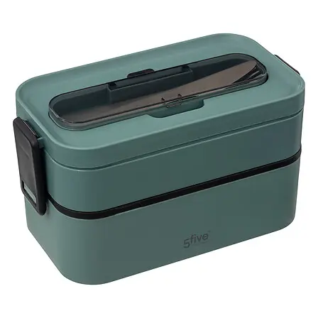 Lunch box 2 comp + couvert polypropylene