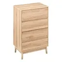 [193545 ZEN026-] Commode 4 tiroirs Abana beige