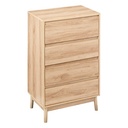 [193545 ZEN026-] Commode 4 tiroirs Abana beige