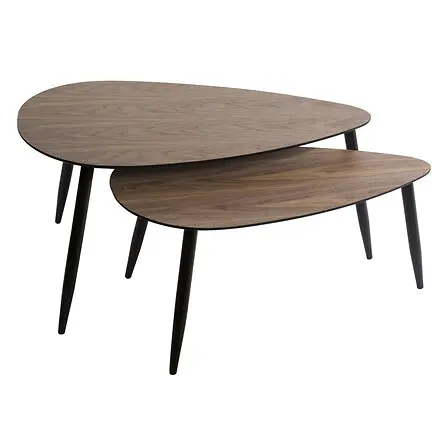 [166641 ZEN06] Table basse Mileo x2 marron