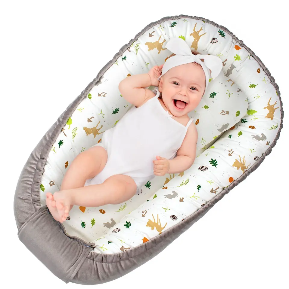 [YY-028] High comfort bed reducer bassinet, forest print