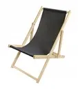 [0087953-cz ZEN06] Black foldable beach chair