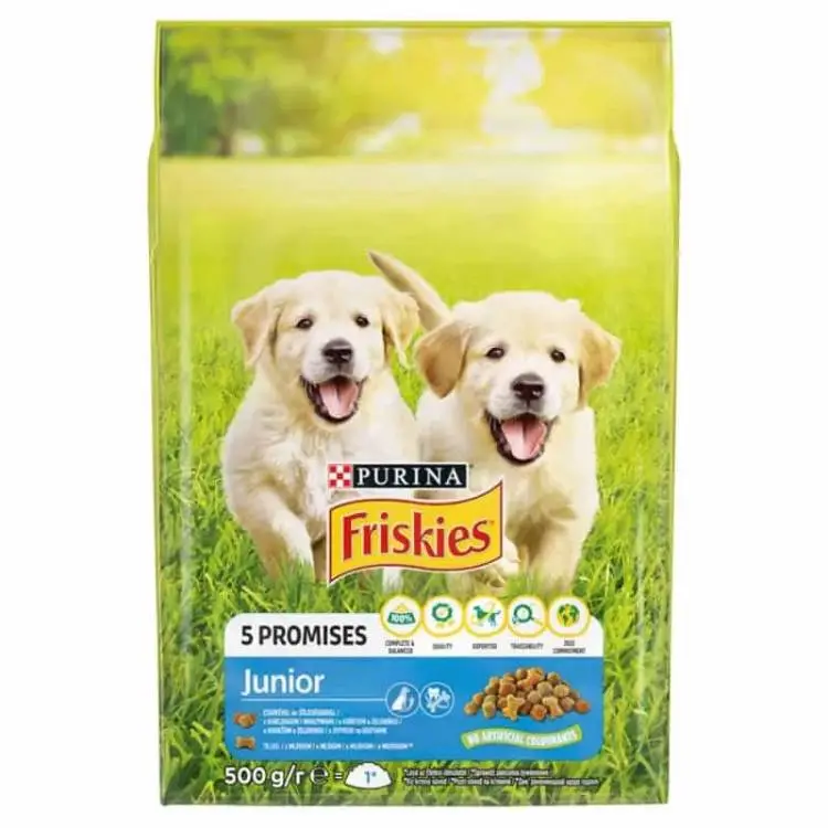 Friskies Junior Croquettes pour chien Legumes 500gr