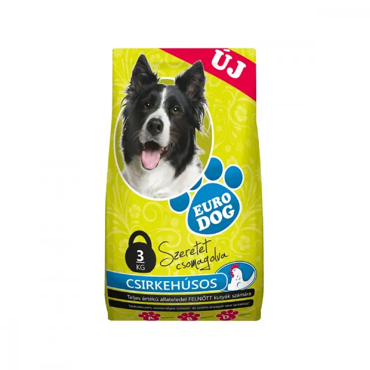 Eurodog dry dog ​​food with chicken 3 kg