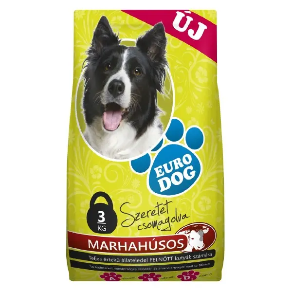Croquettes pour chien Eurodog au boeuf 3 kg