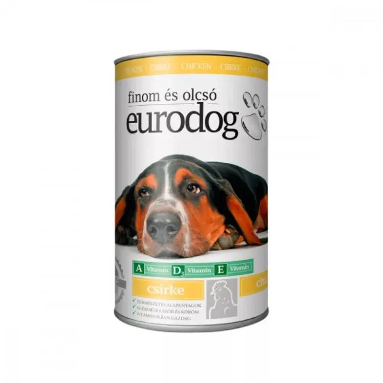 Nourriture pour chiens en conserve Eurodog au poulet 