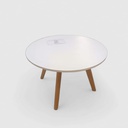 Table basse ronde blanche