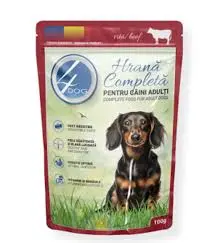 4DOG Nourriture humide Boeuf pour chiens 100 g