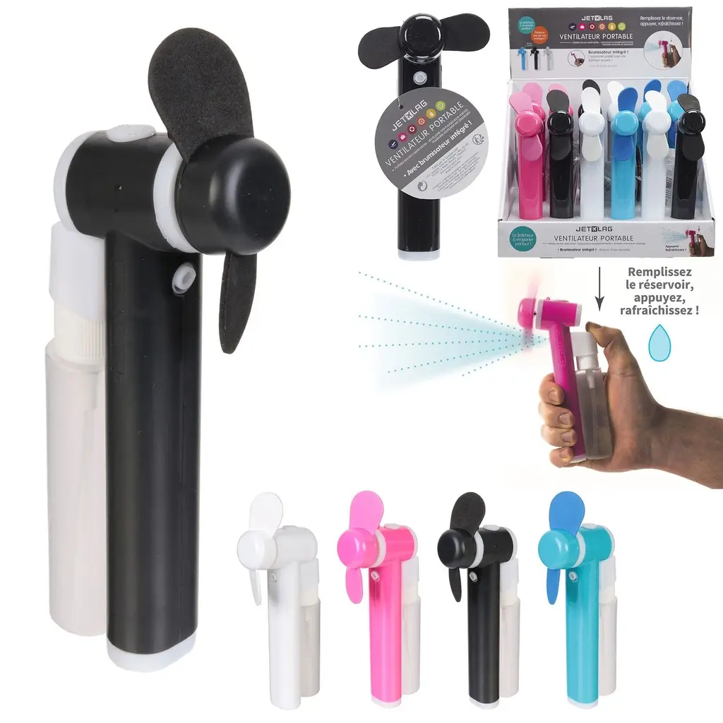 Fan with portable fogger