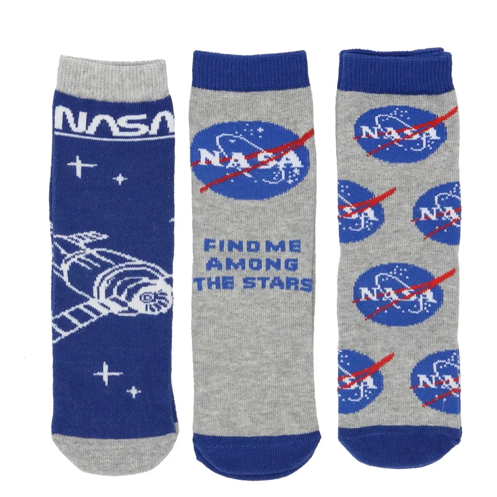 [0130645 ZEN06] Lot de 3 paires de chaussettes Nasa - Bleu