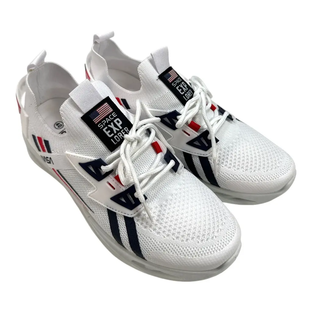 Nasa men's white sneakers, comfortable casual shoes