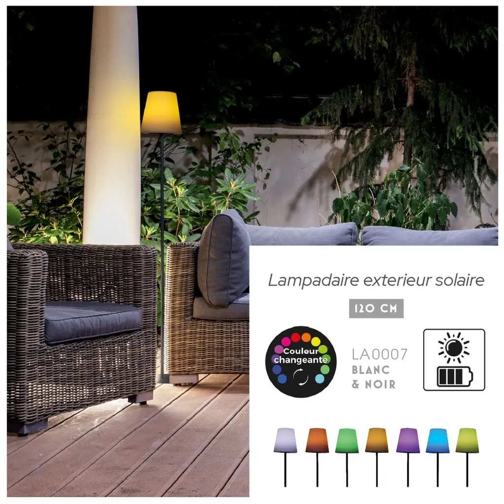 Solar outdoor floor lamp