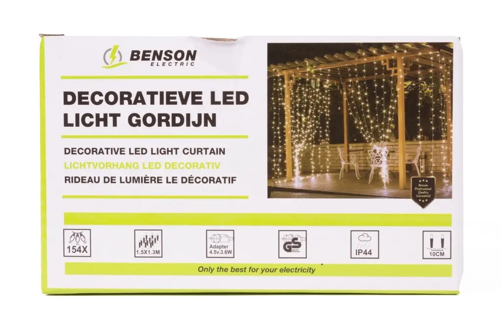 Rideau lumineux décoratif LED 154 LED 11 cordes IP